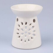 Kominek ceramiczny mozaika 9 x 9 x 11 cm (biały) Dakls