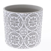 Osłonka betonowa 12,5 x 13 x 13 cm (szara, ornament koła) Dakls