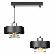 Lampa sufitowa 2 Maya 2257-CS czarna ze srebrem ROMIR