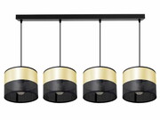 Lampa sufitowa Dora 7055 abażury czarne ze złotem ROMIR