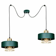 Lampa sufitowa pająk Maya 2 zielony ze złotem, srebrem lub miedzią 2252-GG ROMIR