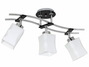 Lampa sufitowa, plafon czarna ze srebrem Derby 3xE27, 0790 Luminex