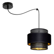Lampa pająk Carmen 7351 abażur czarny ze złotem ROMIR