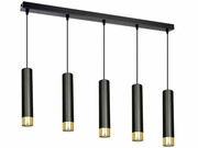 Lampa sufitowa Tube 3355-Z czarna ze złotem ROMIR