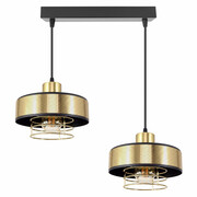 Lampa sufitowa 2 Maya 2257-Z-LUX czarna ze złotem ROMIR