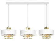Lampa sufitowa loftowa 3 Maya 2253/2-BZ biała ze złotem, srebrem, lub miedzią ROMIR