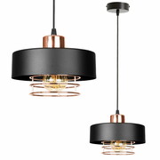 Lampa sufitowa z 1 kloszem Maya 2251/2-CM czarna z miedzią ROMIR