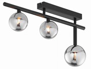 Lampa sufitowa, żyrandol czarny ze srebrem Neptun 3xG9 led, 1907-JUP Jupiter