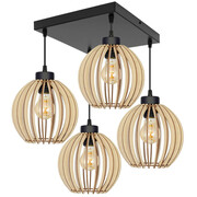 Lampa sufitowa Natural 8024 abażury z drewna ROMIR