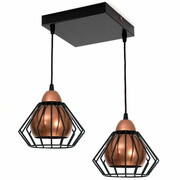 Lampa sufitowa Gama 2 klosze druciane 3w1 loft 1402k ROMIR