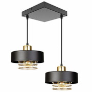 Lampa sufitowa 2 Maya 2258-Z czarna ze złotem ROMIR