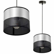 Lampa sufitowa Dora 7051/2-S abażur czarny ze srebrem ROMIR