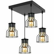 Lampa sufitowa 4 Pablo 3454-CZ czarna ze złotem ROMIR