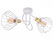 Lampa sufitowa stylowa czarna biała ze złotem, srebrem, miedzią 2 Kali 1412 LOFT LED ROMIR