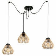 Lampa pająk Verno 8053 abażury drewniane ROMIR