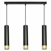 Lampa sufitowa Tube 3353/2-Z czarna ze złotem ROMIR