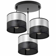Lampa sufitowa Dora 7056-S abażury czarne ze srebrem ROMIR