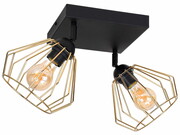 Lampa sufitowa biała-czarna Kali salon, kuchnia z regulacją 2 klosze 1522-Z ROMIR