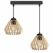 Lampa sufitowa Verno 8057 abażury z drewna ROMIR