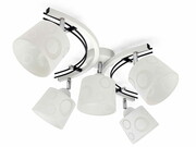 Lampa sufitowa Zuza biało czarna 5 kloszy walec 945bcw ROMIR