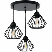 Lampa sufitowa Kali 3 klosze druciane z regulacją na kablu 1203k ROMIR