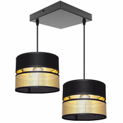 Lampa sufitowa Electra 7158-Z abażury czarne ze złotem ROMIR