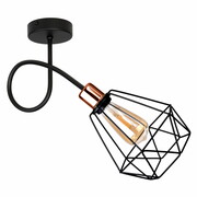 Lampa sufitowa stylowa czarna z miedzią 1 Balo 2281 LOFT ROMIR