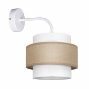 Lampa ścienna Porto 7259 abażur biały z jutą ROMIR