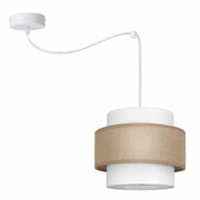 Lampa pająk Porto 7251 abażur biały z jutą ROMIR