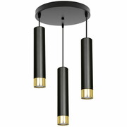 Lampa sufitowa Tube 3356-Z czarna ze złotem ROMIR