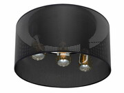 Plafon MISTRA 3 – czarna lampa sufitowa z loftowym abażurem 40 cm ROMIR