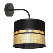 Lampa ścienna Electra 7159-Z abażur czarny ze złotem ROMIR