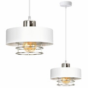 Lampa sufitowa z 1 kloszem Maya 2251/2-BS biała ze srebrem ROMIR