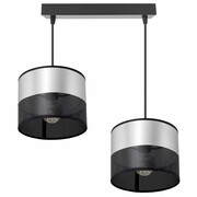 Lampa sufitowa Dora 7057-S abażury czarne ze srebrem ROMIR