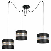 Stylowa lampa sufitowa Dada pająk 3 abażury walec 1713_02 ROMIR