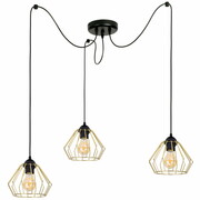 Lampa wisząca sufitowa pająk Kali Gold Typ:1206kz , biały, czarny ROMIR