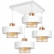 Lampa sufitowa 4 Maya 2254-BM biała z miedzią ROMIR