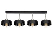Lampa Sufitowa Listwa Loft Czarna ze złotem lub srebrem Maya 4-Punktowa nad Stó ROMIR