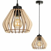 Lampa sufitowa Verno 8051/2 abażur z drewna ROMIR