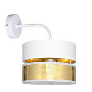Lampa ścienna Electra 7159-BZ abażur biały ze złotem ROMIR