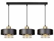 Lampa sufitowa loftowa 3 Maya 2253/2-Z czarna ze złotem ROMIR