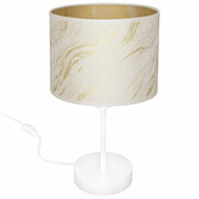 Lampka nocna z abażurem – elegancka lampa do sypialni, salonu, pokoju dziecka ROMIR