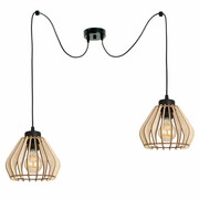 Lampa pająk Verno 8052 abażury drewniane ROMIR