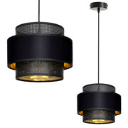 Lampa sufitowa Carmen 7351/2 abażur czarny ze złotem ROMIR