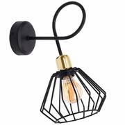 Lampa ścienna stylowa czarna-biała ze złotym, srebrnym, miedzianym 1 Kali 1417cz LOFT LED ROMIR