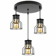 Lampa sufitowa 3 Pablo 3456-CZ czarna ze złotem ROMIR