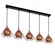 Lampa sufitowa Gama 5 kloszy drucianych 3w1 loft 1405k ROMIR