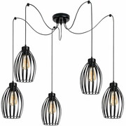 Lampa wisząca sufitowa żyrandol pająk Cosmo 2240 _02 czarny ROMIR