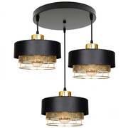 Lampa sufitowa 3 Lumina 8656-Z czarna, biała ROMIR