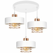 Lampa sufitowa 3 Maya 2256-BM biała z miedzią ROMIR
